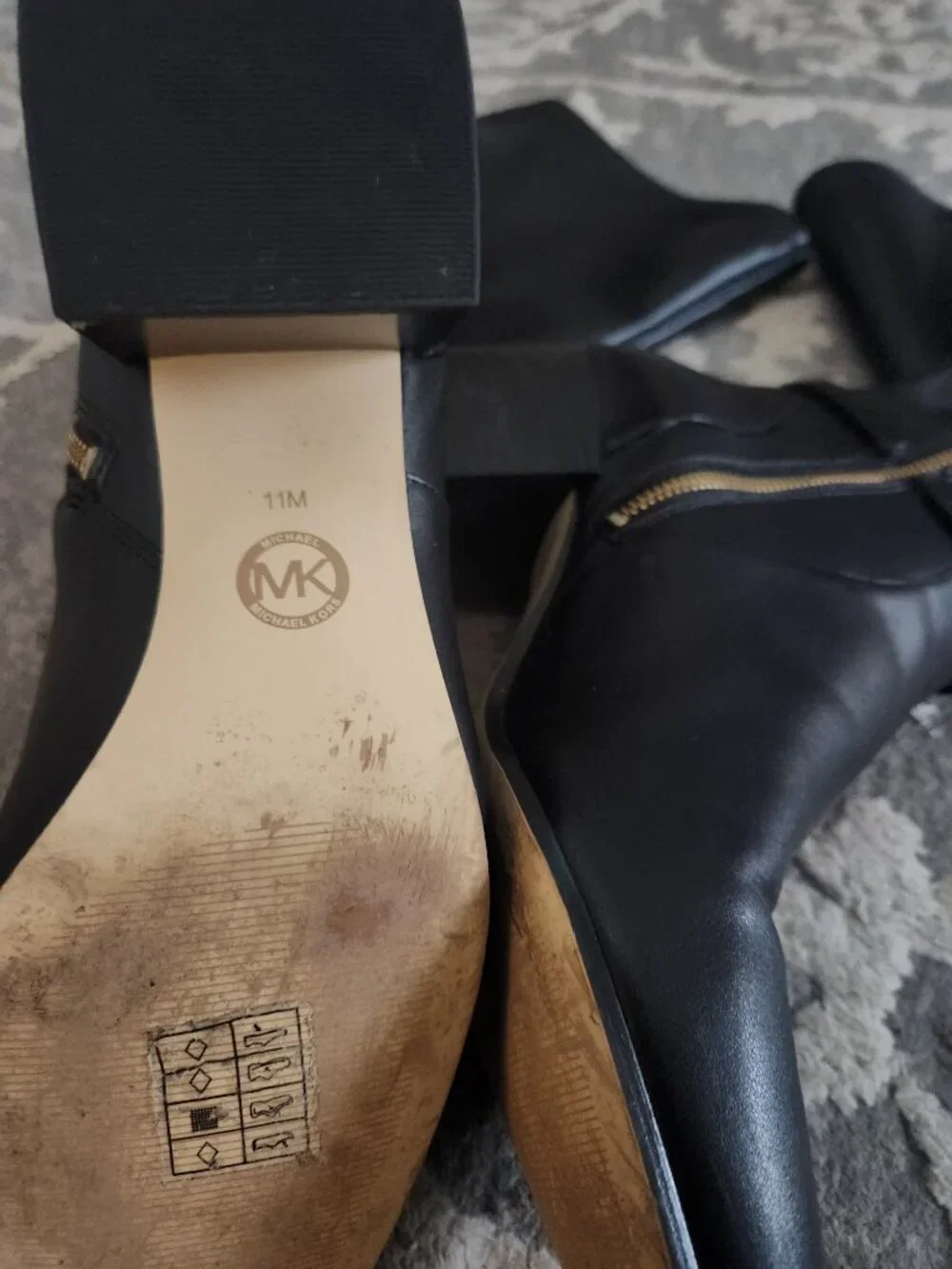 Michael Kors tall boots, leather and synthetic